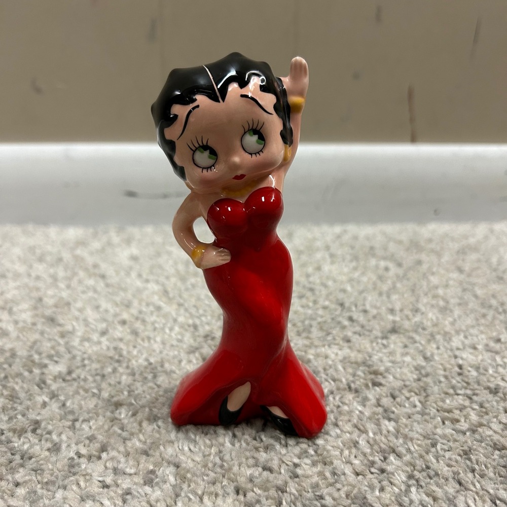 Vandor Betty Boop Figurine 5in Red Classic Red Dress Ceramic 1995 Vintage